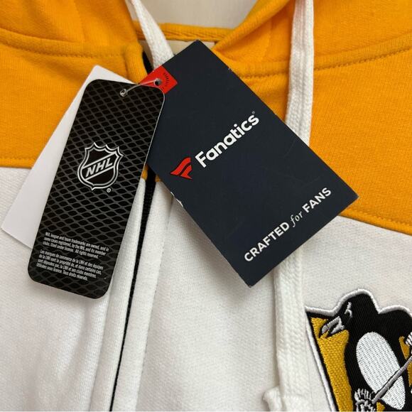 Pittsburgh penguins hoodie embroidered logo, color block, NHL hockey NWT - Picture 4 of 6